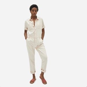 Everlane Super-Soft Summer Jean Coverall White Size 0 NWT